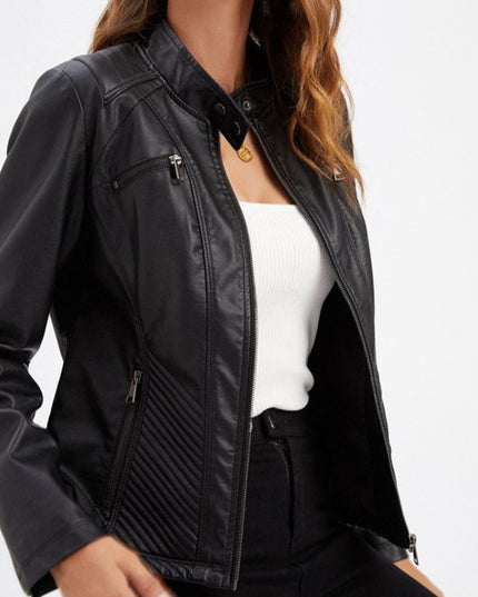 Damska kurtka przejściowa skórzana