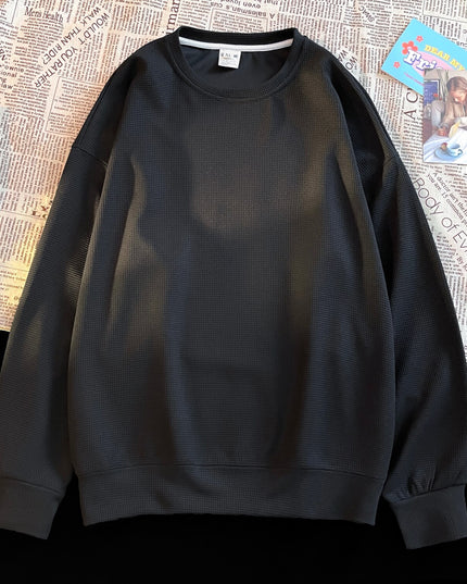 Męska bluza bez kaptura z materiału z fakturą