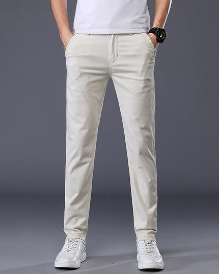 Męskie spodnie eleganckie o prostym kroju