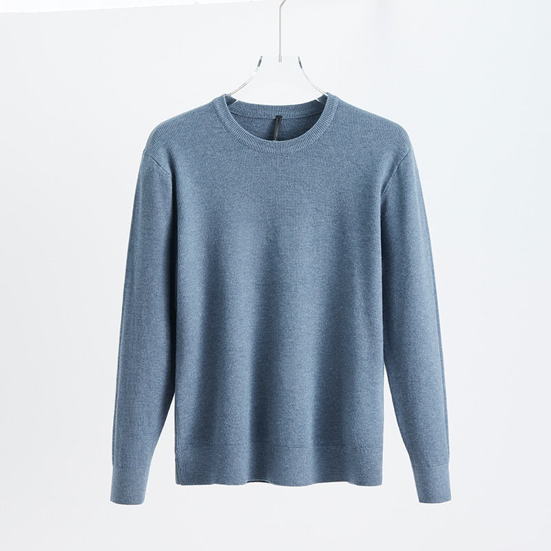 Męski sweter klasyczny z dekoltem w łódkę