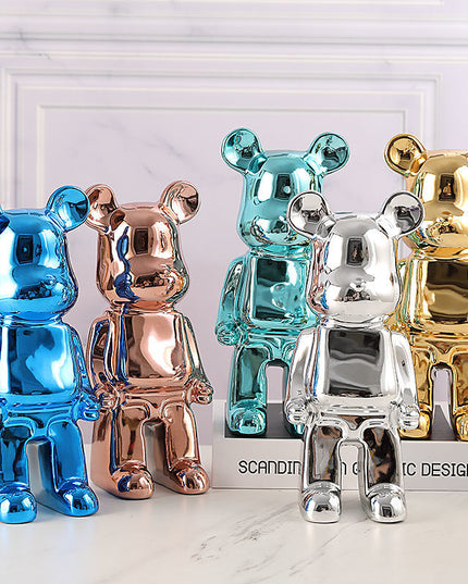 Figurka dekoracyjna ceramiczna kolorowy miś