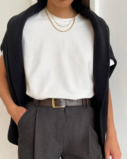 Damski T-shirt bawełniany oversize