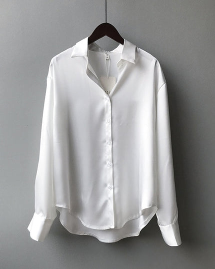 Damska koszula satynowa klasyczna