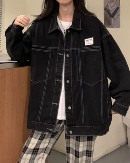 Damska kurtka jeansowa klasyczna oversize