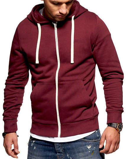 Męska bluza z kapturem rozpinana z białymi wstawkami