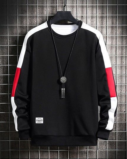 Męska bluza z kolorowymi paskami na rękawach