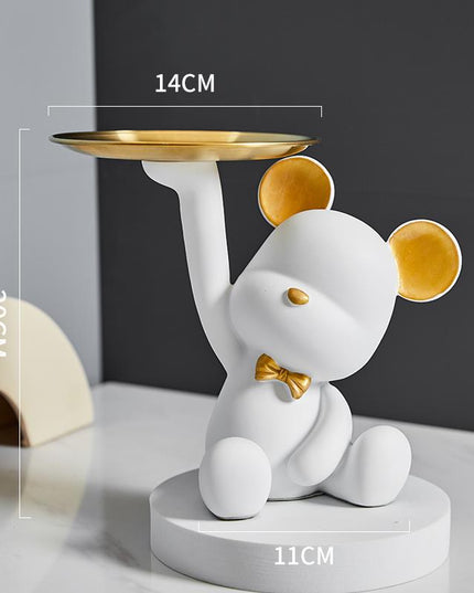 Figurka funkcjonalna w kształcie misia z tacką