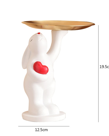 Figurka funkcjonalna biały niedźwiedź z tacą