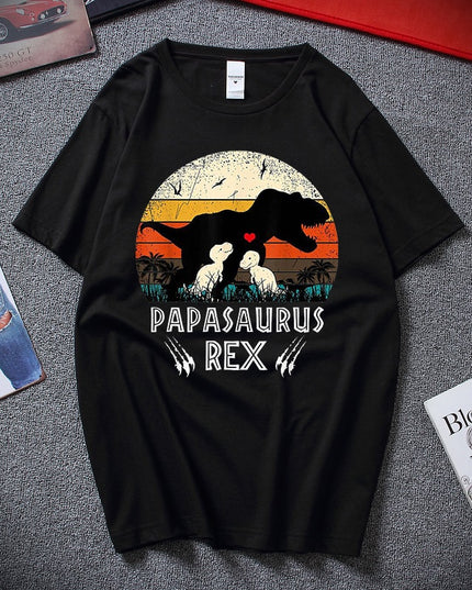 Męski T-shirt z nadrukiem dinozaura