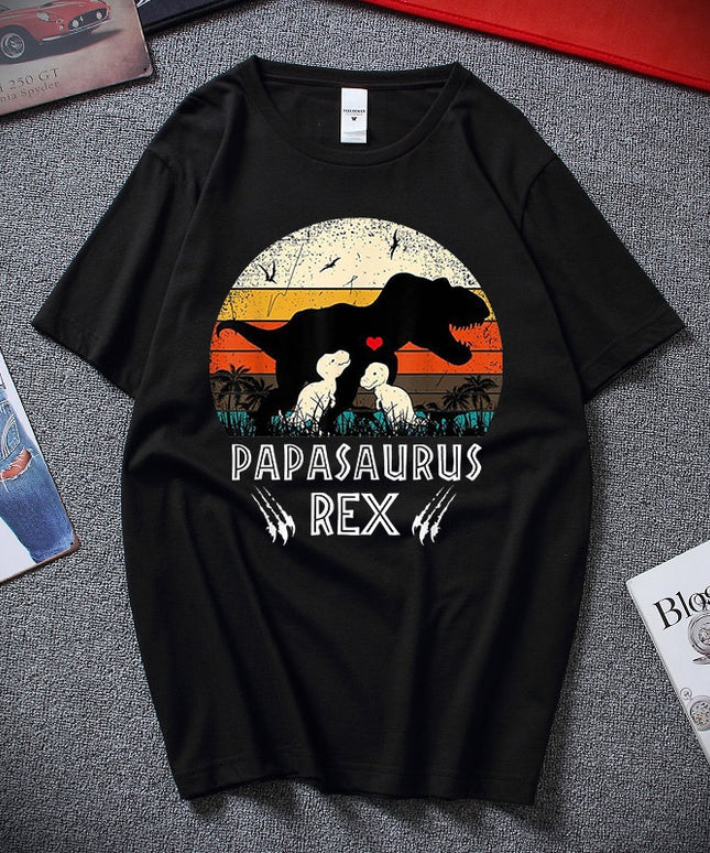 Męski T-shirt z nadrukiem dinozaura