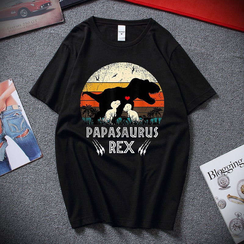 Męski T-shirt z nadrukiem dinozaura