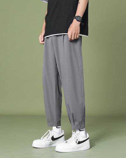 Męskie spodnie eleganckie z szerokimi nogawkami