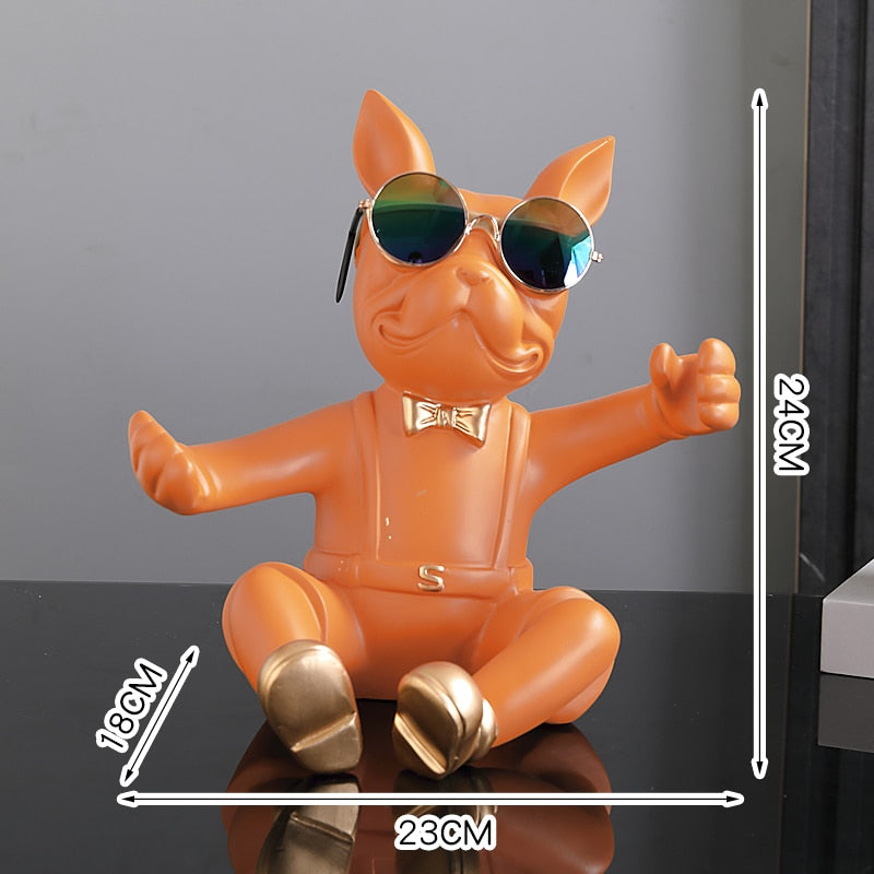 Figurka funkcjonalna buldog francuski podstawka na wino