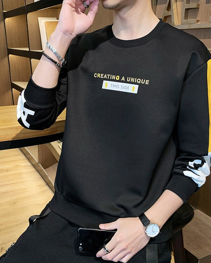 Męska bluza klasyczna bez kaptura z nadrukiem