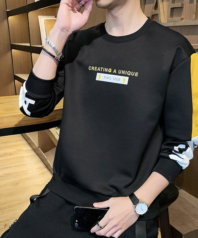 Męska bluza klasyczna bez kaptura z nadrukiem