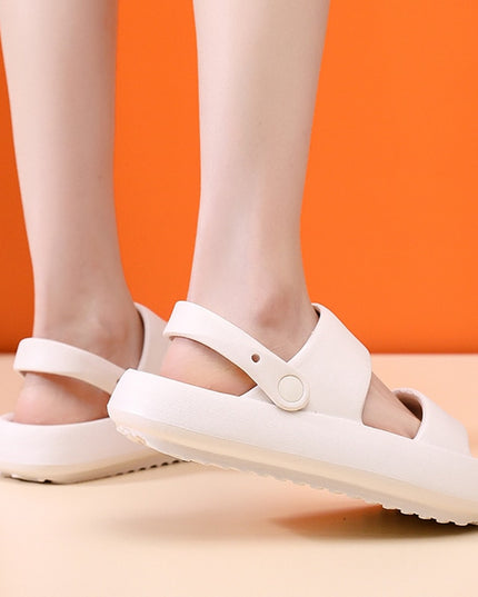 Damskie klapki z zapięciem wokół kostki