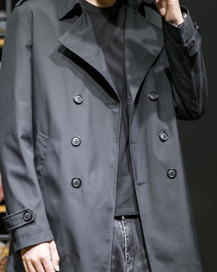 Męski klasyczny płaszcz trzyrzędowy