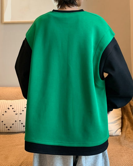 Męska bluza oversize dwukolorowa