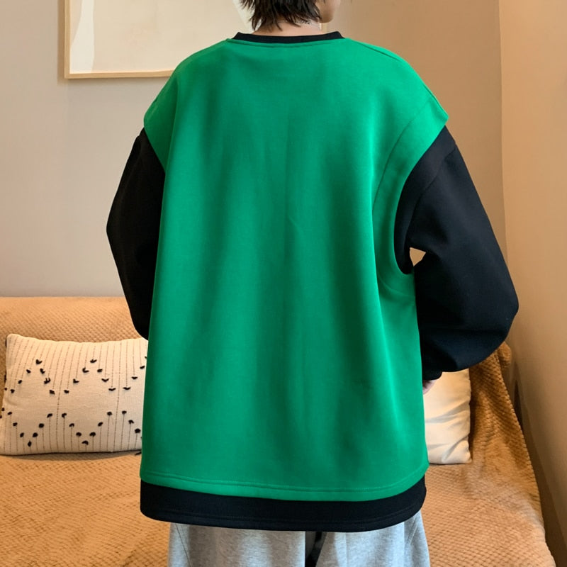 Męska bluza oversize dwukolorowa