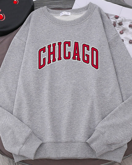 Męska bluza bez kaptura z napisem CHICAGO