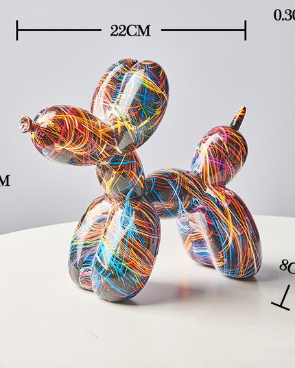 Figurka dekoracyjna kolorowa pies graffiti