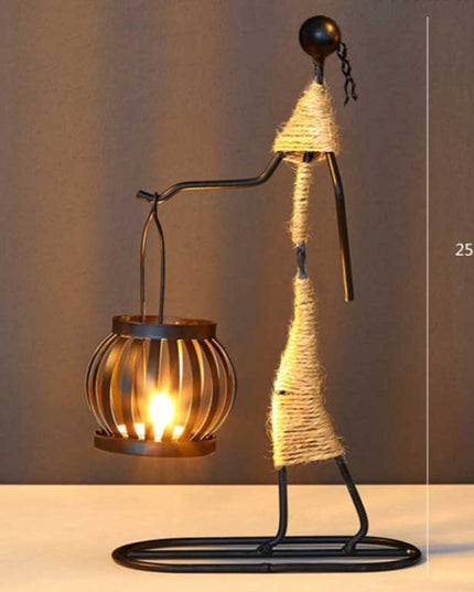 Figurka dekoracyjna świecznik w złotych kolorach