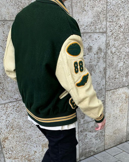 Męska kurtka przejściowa bomberka bejsbolówka o kroju oversize