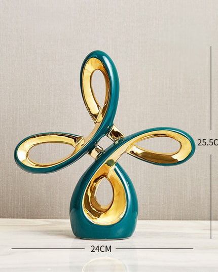 Figurka dekoracyjna ceramiczna abstrakcyjny wzór