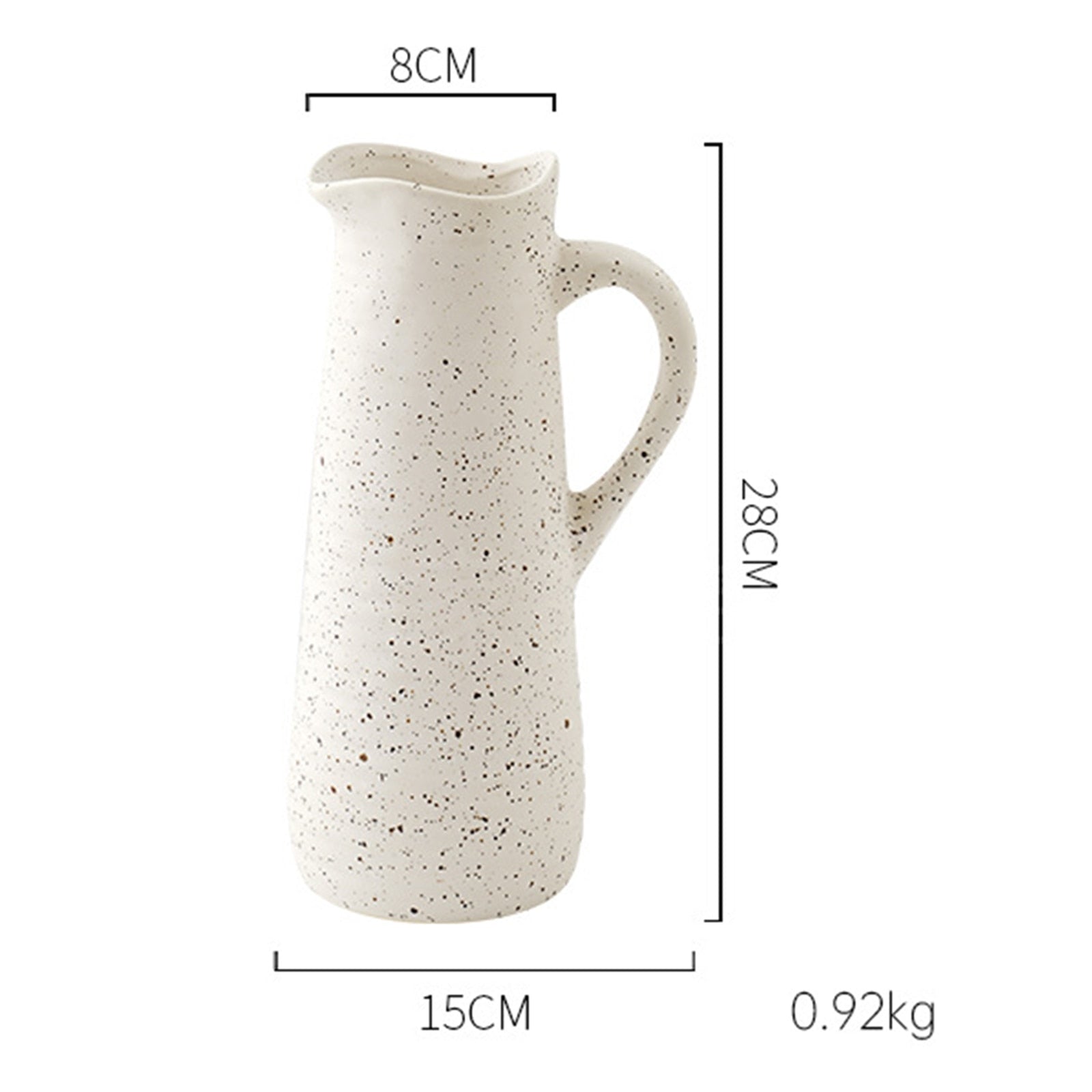 Wazon ceramiczny w jasnych kolorach w kropki