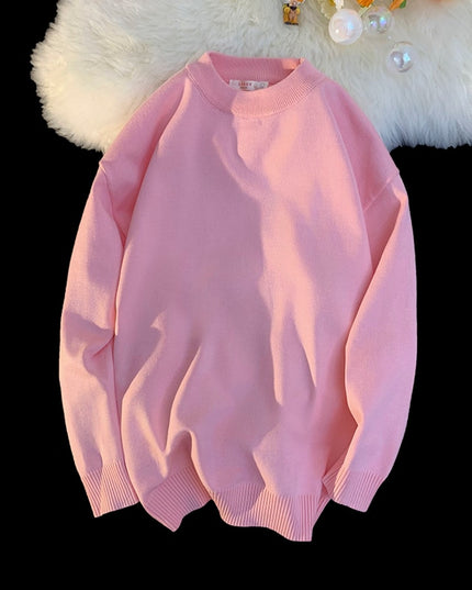 Męski sweter prążkowany z dekoltem w łódkę o kroju oversize