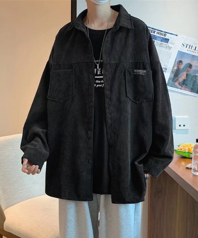 Męska kurtka przejściowa sztruksowa oversize