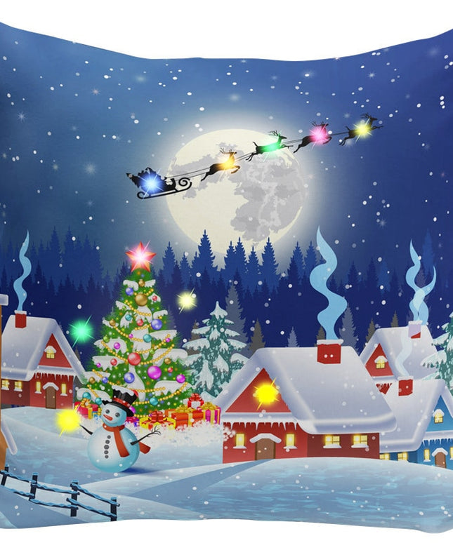 Poszewka na poduszkę świąteczna z oświetleniem LED