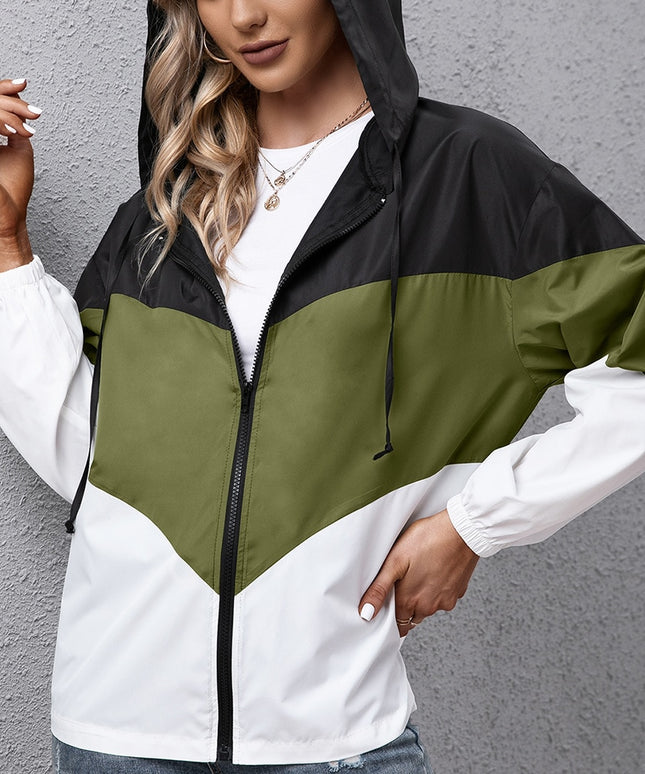 Damska kurtka przejściowa trzykolorowa