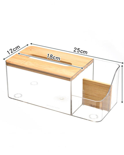 Pudełko na chusteczki przezroczyste z przegródkami organizator