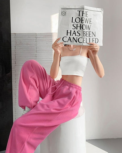 Damskie spodnie dresowe w pastelowych kolorach