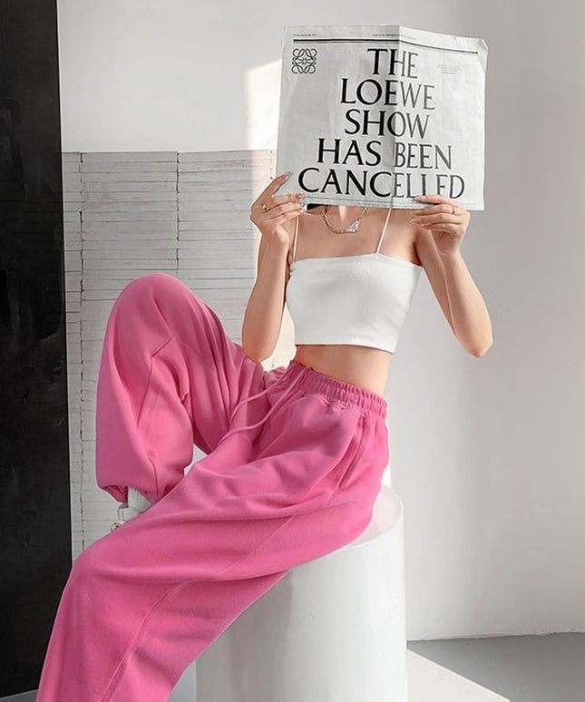 Damskie spodnie dresowe w pastelowych kolorach