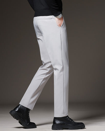 Męskie spodnie chinosy garniturowe z kieszeniami