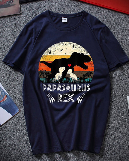 Męski T-shirt z nadrukiem dinozaura