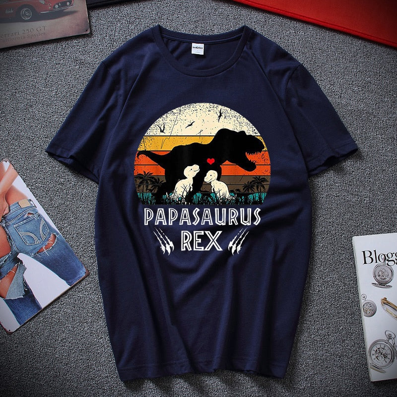 Męski T-shirt z nadrukiem dinozaura