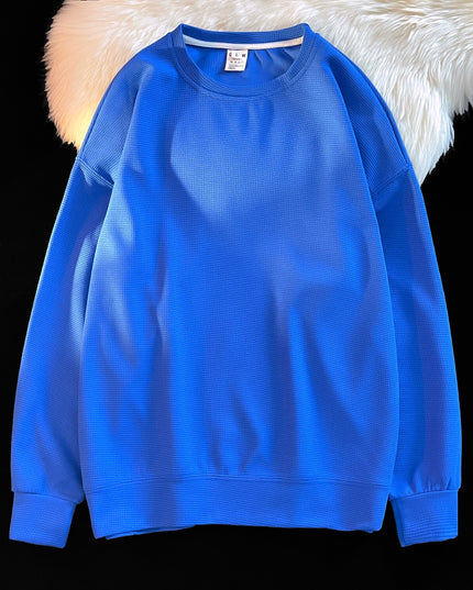 Męska bluza bez kaptura z materiału z fakturą