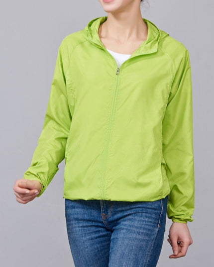 Damska kurtka przejściowa przeciwdeszczowa cienka z kapturem