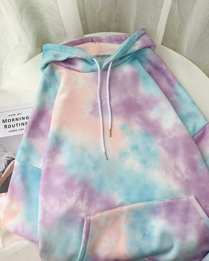 Męska bluza z kapturem tie dye