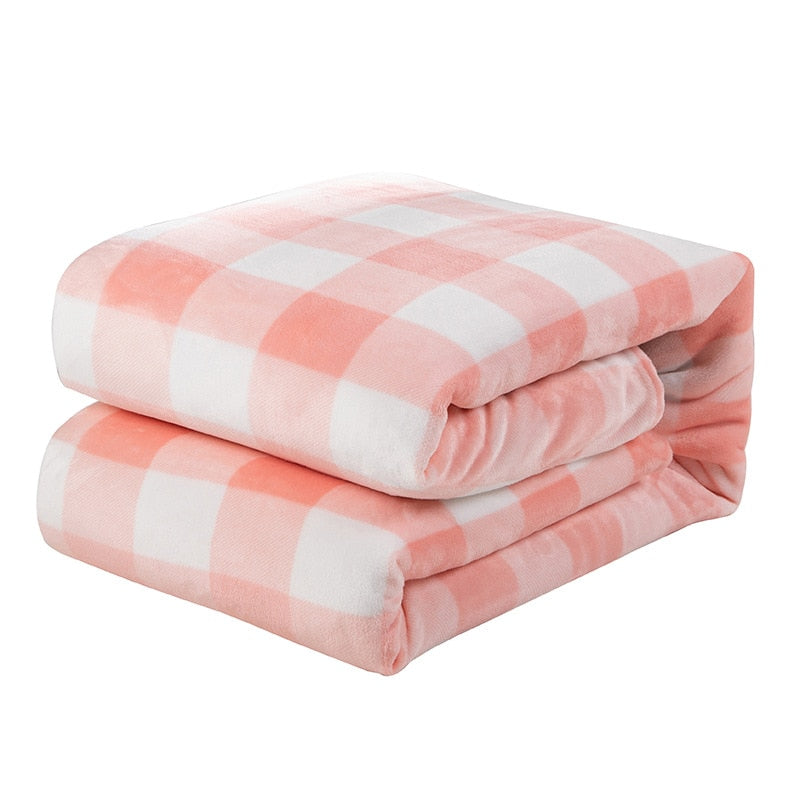 Koc flanelowy w kratkę