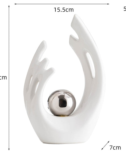 Figurka dekoracyjna ceramiczna abstrakcyjny wzór