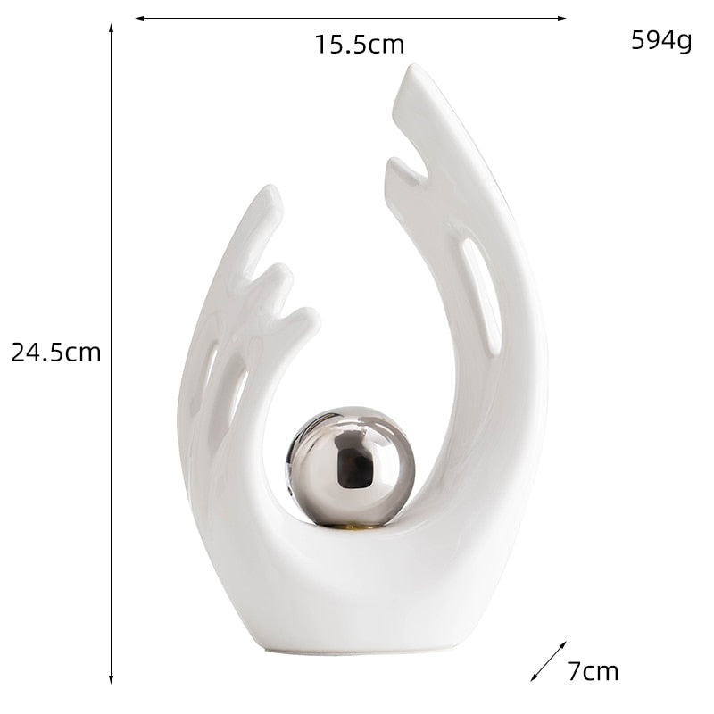 Figurka dekoracyjna ceramiczna abstrakcyjny wzór