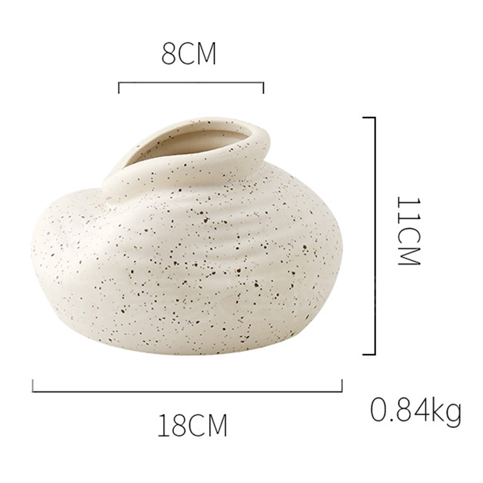Wazon ceramiczny w jasnych kolorach w kropki