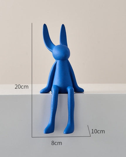 Figurka dekoracyjna kolorowy królik miniaturka