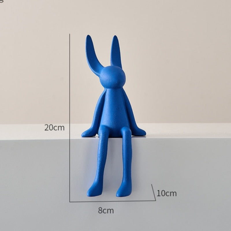 Figurka dekoracyjna kolorowy królik miniaturka