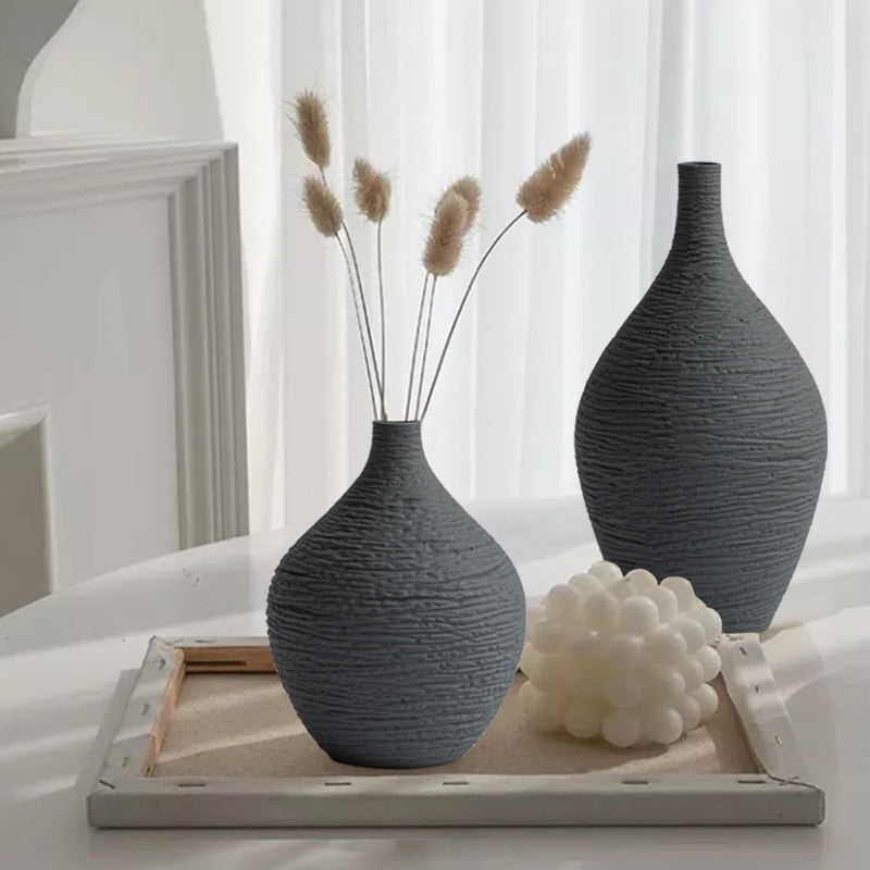 Wazon ceramiczny dekoracyjny okrągły
