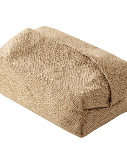 Pudełko na chusteczki tkane w brązowym kolorze